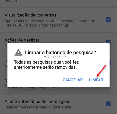 Como apagar histórico de busca do app Gmail no Android e iOS