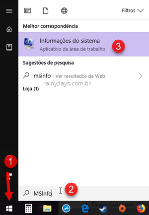 MSInfo Informações do sistema Windows