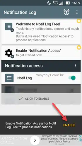 Notif Log notification histpry app Android