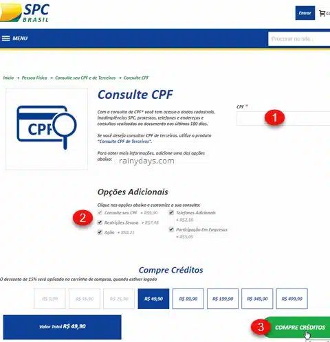 Como consultar CPF no SPC usando SPC Brasil