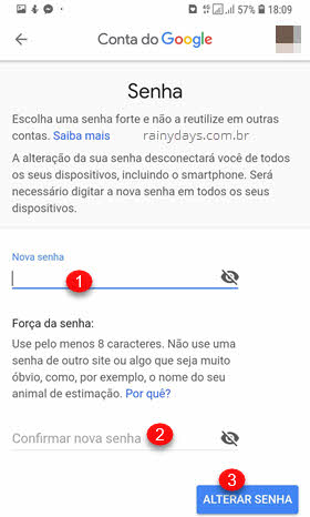 Minha senha do google