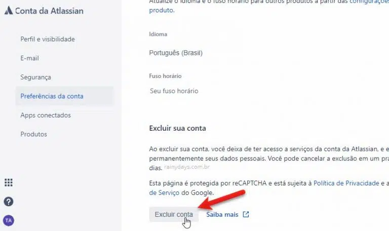 Como excluir conta do Trello