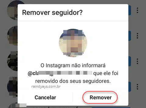 Como remover seguidores do Instagram