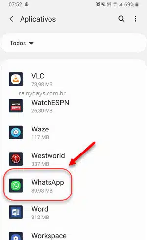 WhatsApp dentro de aplicativos Android