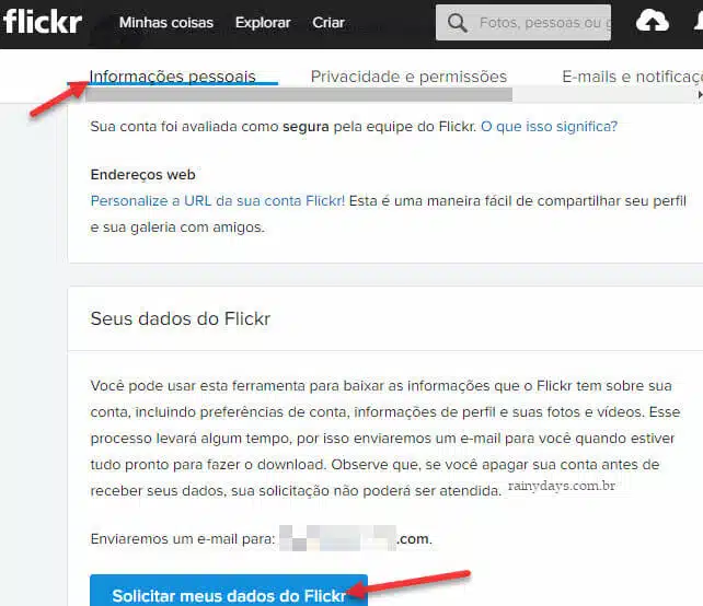 Fazer backup das suas contas nas redes socias Flickr