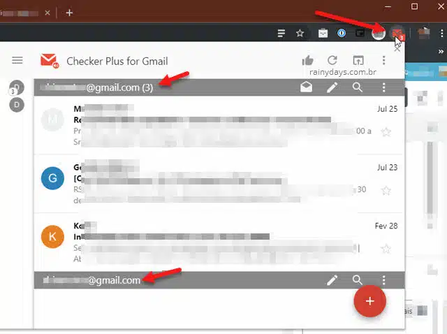 Extensão Checker Plus para Gmail gerenciar na barra do Chrome