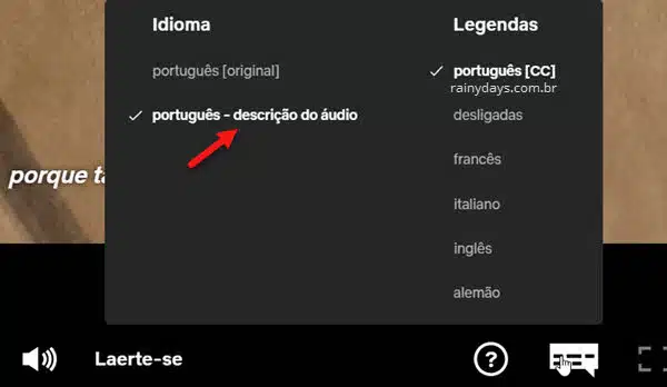 Como assistir Netflix com audiodescrição em português