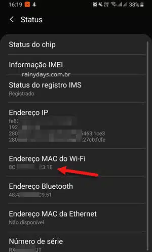 Como descobrir endereço MAC do celular Android