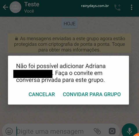 Exigir convite para ser adicionado em grupos do WhatsApp, impedir qualquer u
