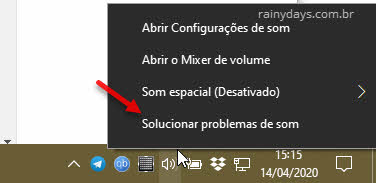Solucionar problemas de som no computador Windows