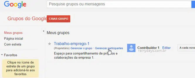 Como criar grupo no Grupos do Google e adicionar pessoas