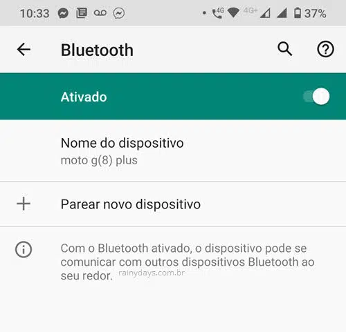 Como alterar seu nome Bluetooth no Android