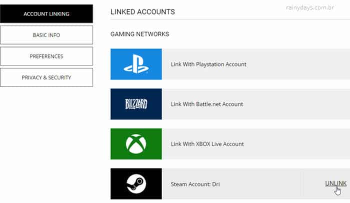 Como desvincular contas da Activision, desconectar Rainy