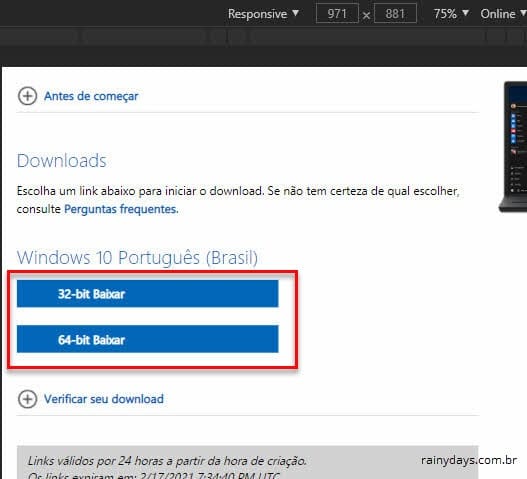Como baixar o Windows 10 sem Ferramenta de Criação de Mídia