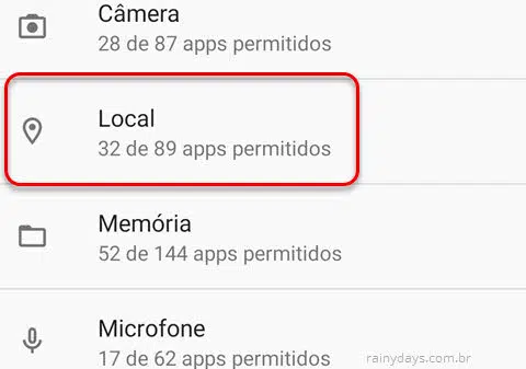 Como ver quais aplicativos do Android acessam sua localização