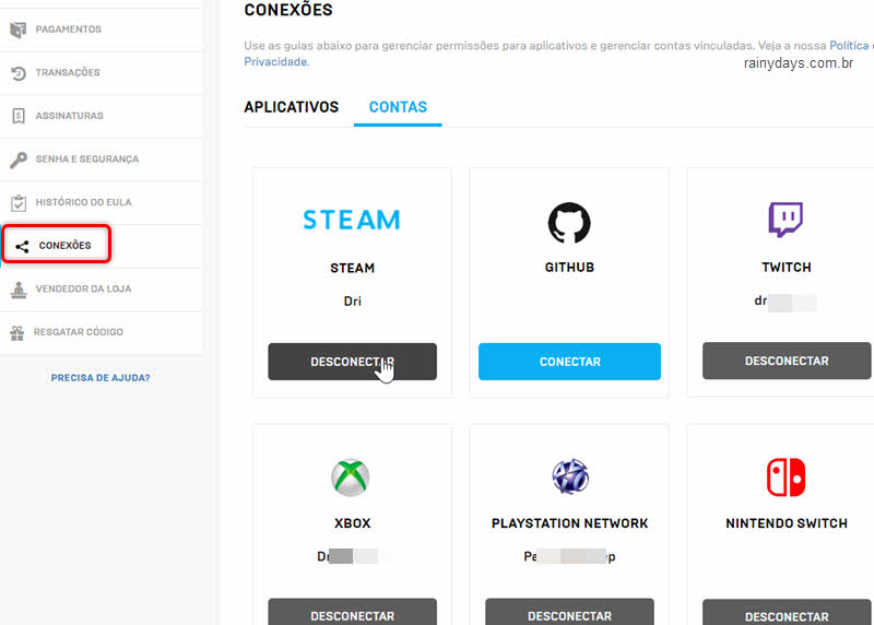 Como desvincular conta Steam de serviços e sites