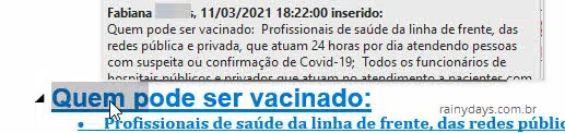 Ver nome e data da pessoa que editou o documento no Word