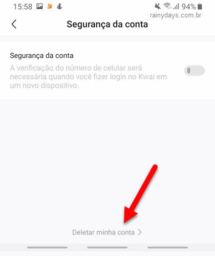 Como excluir a conta do Kwai pelo celular