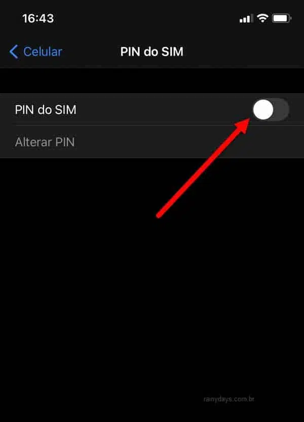 Ativar PIN do SIM senha no chip do celular iPhone