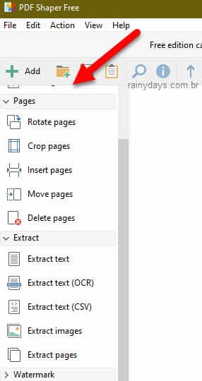 Modificar e converter PDF, recursoso rotacionar páginas PDF Shaper