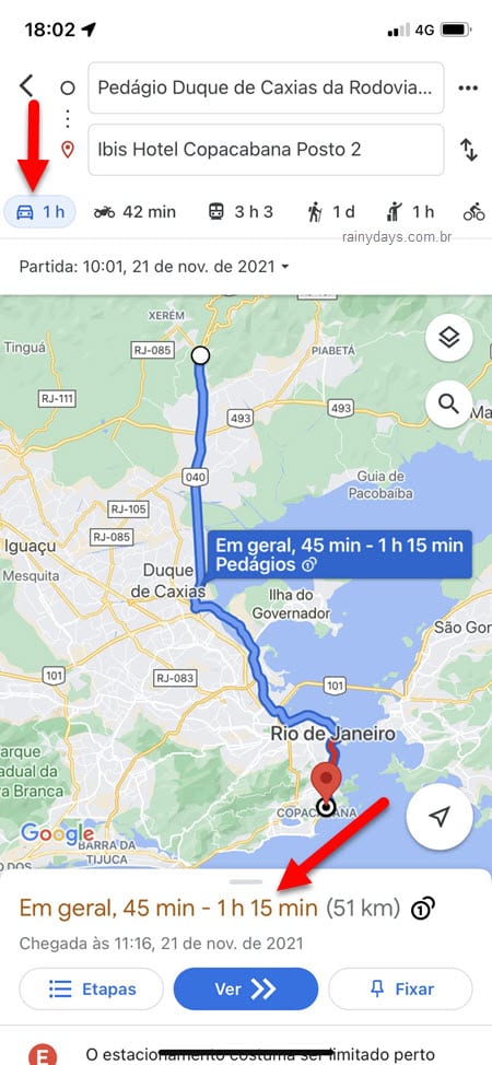 Como verificar o trânsito pelo Google Maps em horários diferentes