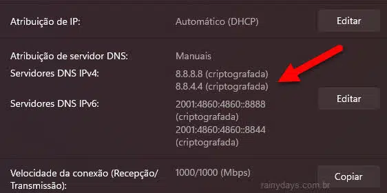Usar DNS do Google, Quad9, Cloudflare no WiFi Ethernet Windows 11