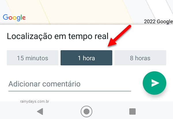 Enviar localização em tempo real para contato WhatsApp Android