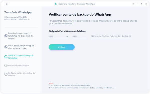 Software para transferir conversas do Android para iPhone no WhatsApp