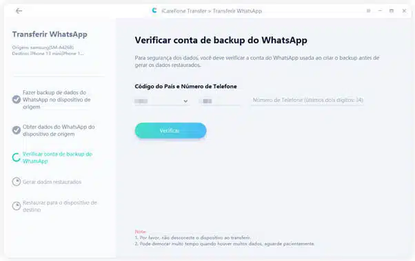 Software para transferir conversas do Android para iPhone no WhatsApp