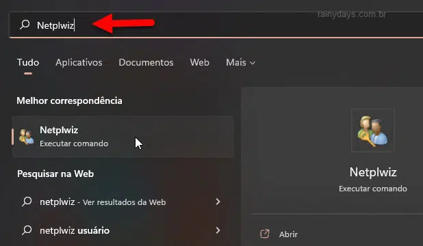 Netplwiz Windows 11 criar conta