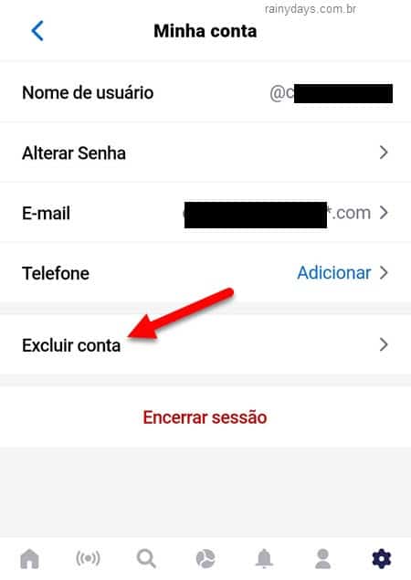 Como excluir conta do Gettr pelo app Android iPhone