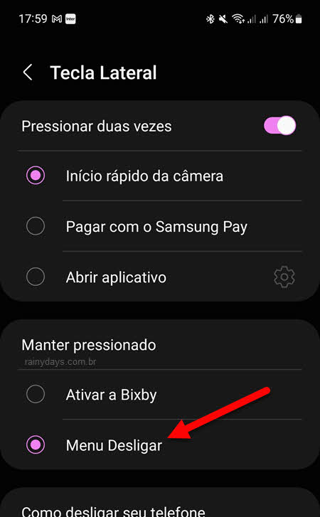 Como remover Bixby do botão Power do Samsung Galaxy