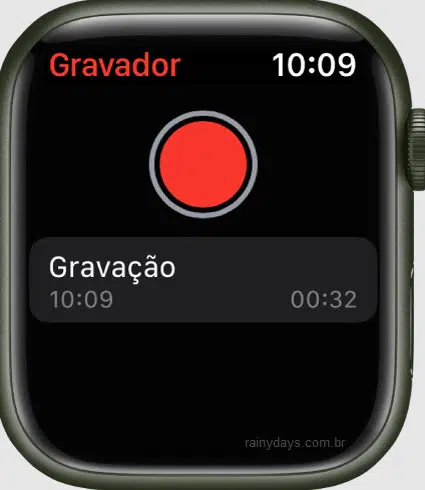 Como gravar memorandos de voz com Apple Watch