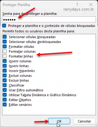 Como bloquear células no Excel contra redimensionamento