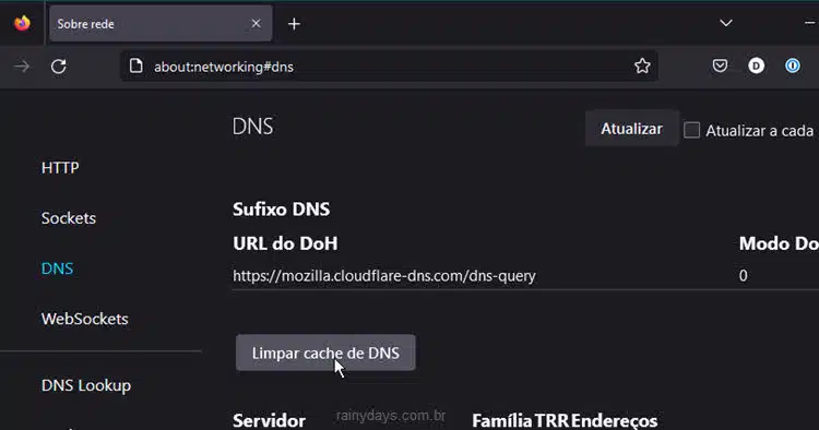 Como limpar cache do DNS no Firefox do computador e celular
