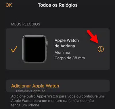 Todos os relógios Apple Watch i aplicativo Watch