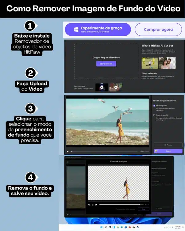 HitPaw Como Remover Imagem de Fundo do Vídeo