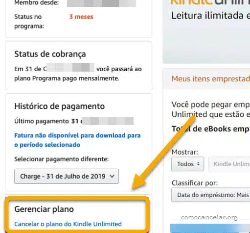 Passo a passo para cancelar o Kindle Unlimited