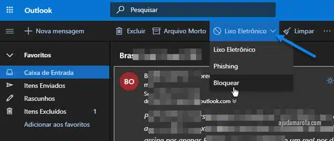 Como bloquear remetente de e-mail no Outlook