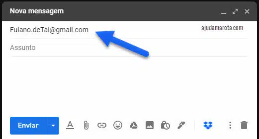 Se colocar letra maiúscula no email do Gmail dá erro?