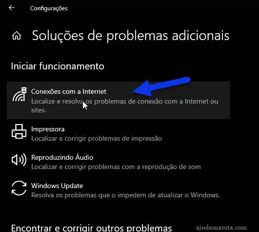 Como corrigir erro "Sem Internet, seguro" no Wi-Fi com solução de problemas Windows