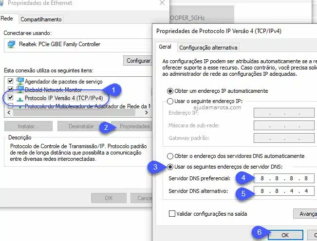 Como usar DNS do Google no PC e celular