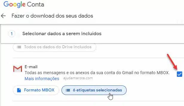 Agendar backup dos emails do Gmail no Google Takeout