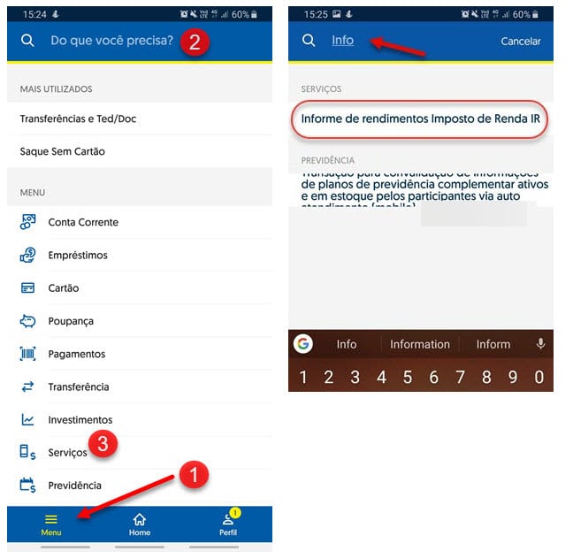 Informe De Rendimentos Do Banco Do Brasil Pelo App Site