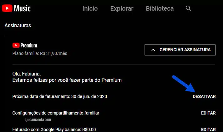 Como cancelar YouTube Premium, desativar cobrança recorrente