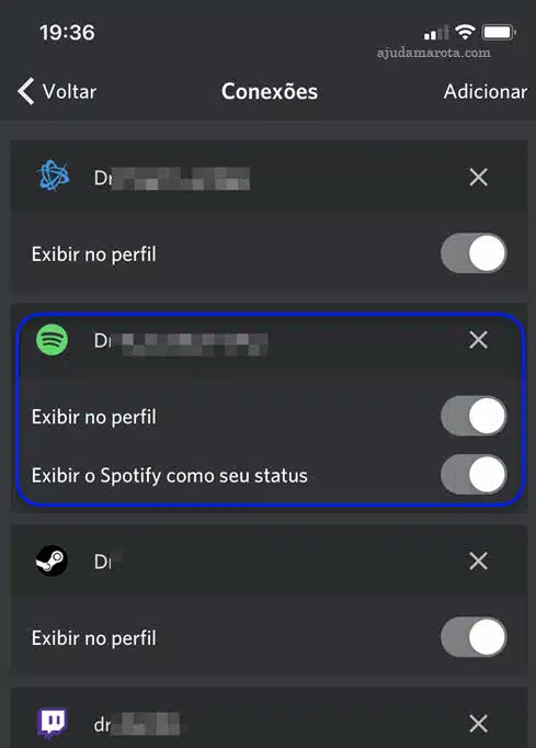 Conectar Spotify com Discord para escutar música junto