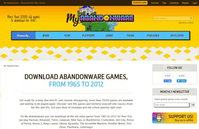 Download de jogos antigos abandonware